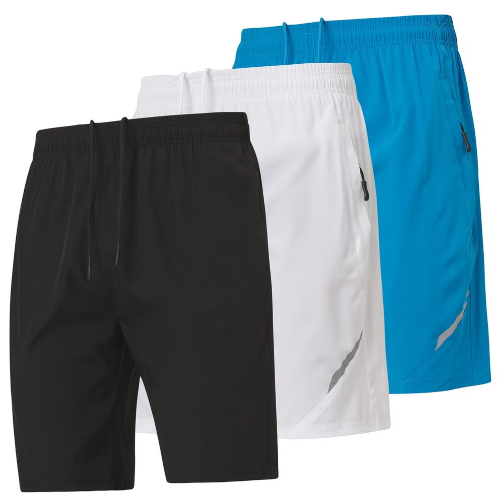 NEW Ultra Performance Gym Shorts Men 3 Pack Mens Nylon Stretch Athletic Running